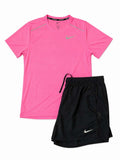 Nike Playful Pink Miler set with Black challenger Shorts- 5” & 7”