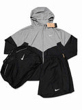 Nike 3pc Jacket,Miler & Shorts (5”)- Black/Grey-
