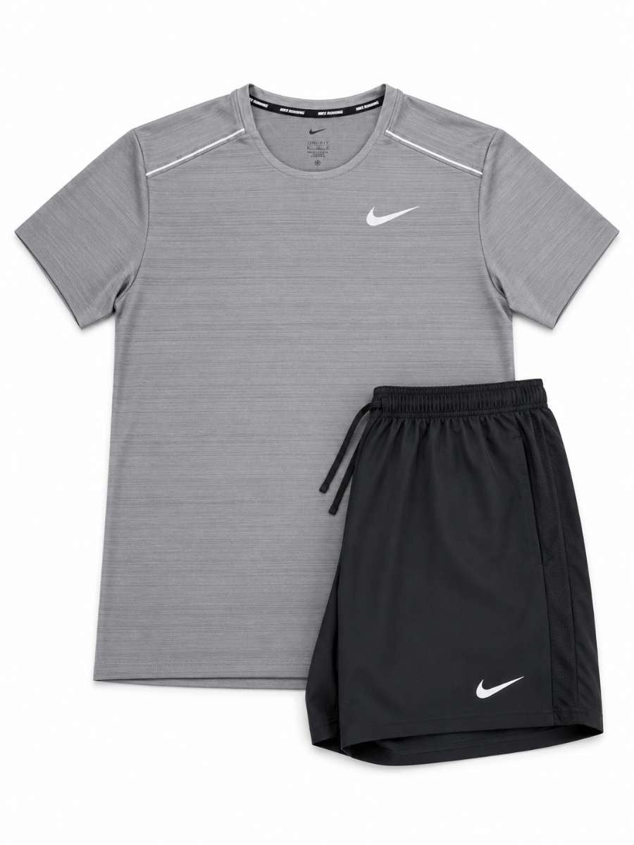 Nike grey miler set, 7” Challenger shorts
