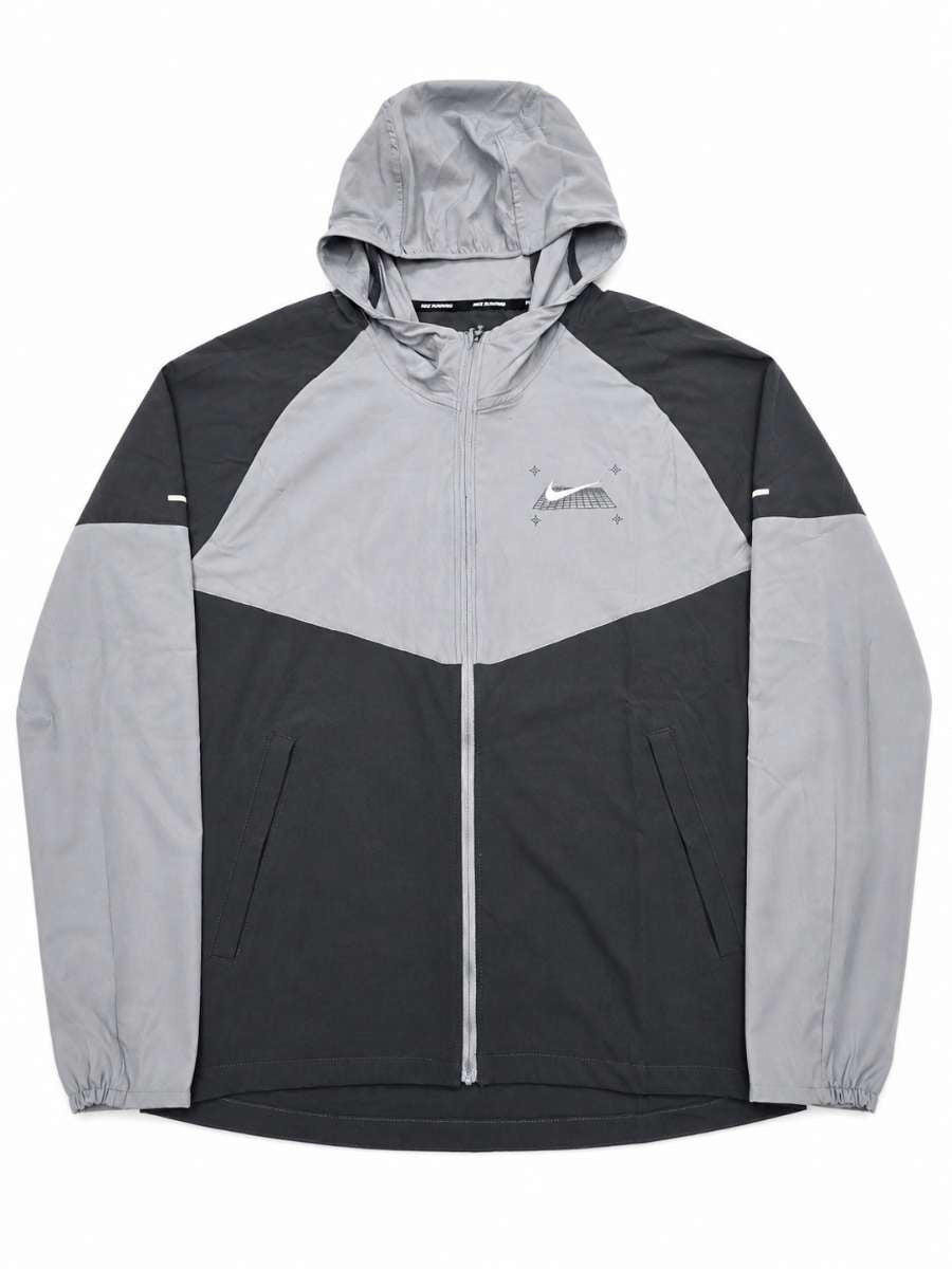 Nike Grey/black/Vapour green Windrunner, tracksuit jacket- Iq3475-080