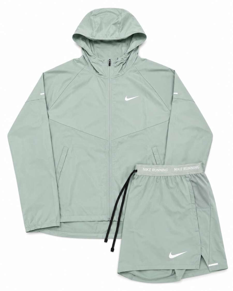 Nike repel Cannon Green Windbreaker/Shorts set