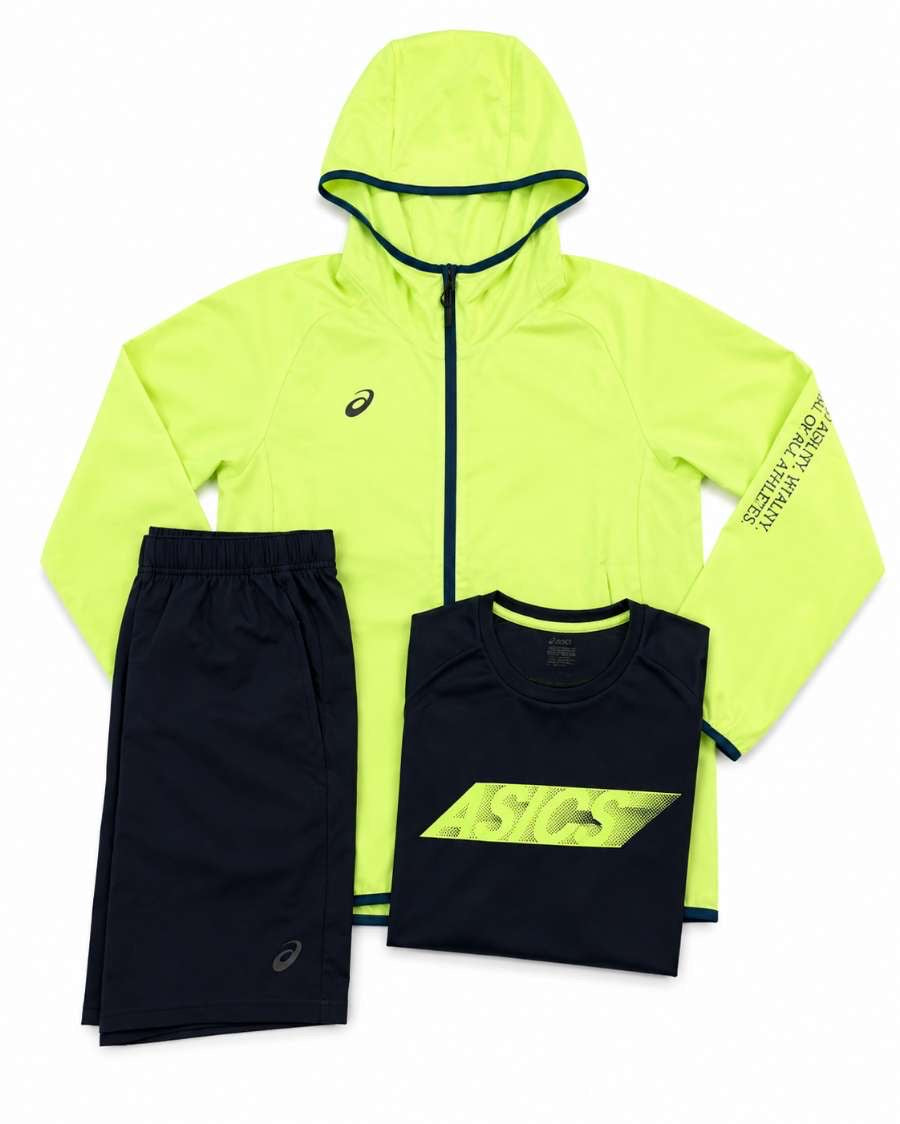 ASICS 3pc Neon/black set